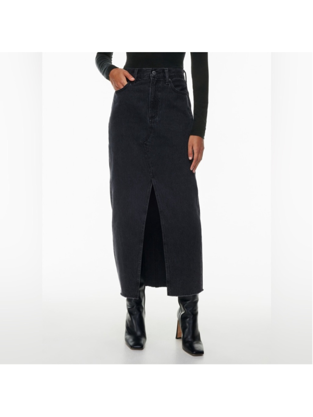 Denim Forum The '90s Vintage Maxi Jean Skirt Size 24
